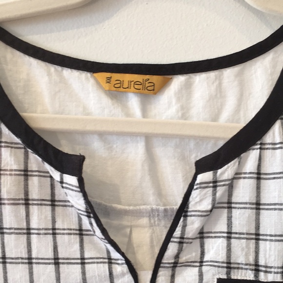 Aurelia Kurta XXL  Black White Pattern Indian Attire 100% Cotton - Picture 5 of 10